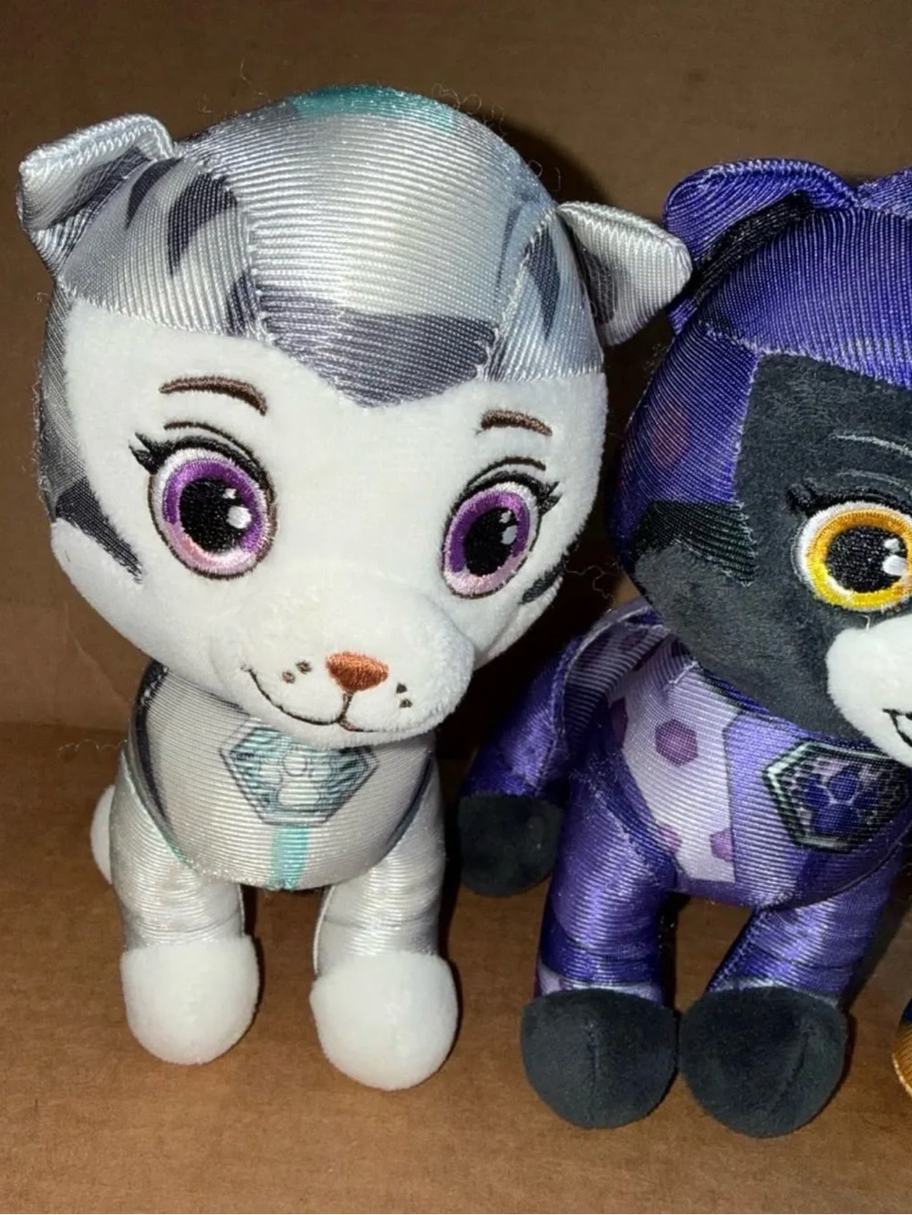 Paw Patrol plush  lot if 3. 2 cats 1 dog. 8” tall C7